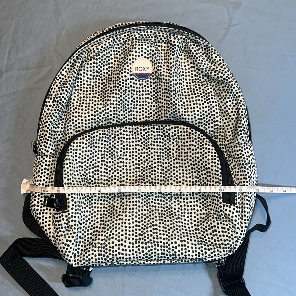 NWOT Roxy Black and White Polka Dot Backpack - Picture 4 of 6